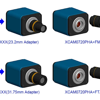 Extension of XCAM0720PHA with Microscope or Telescope Adapter