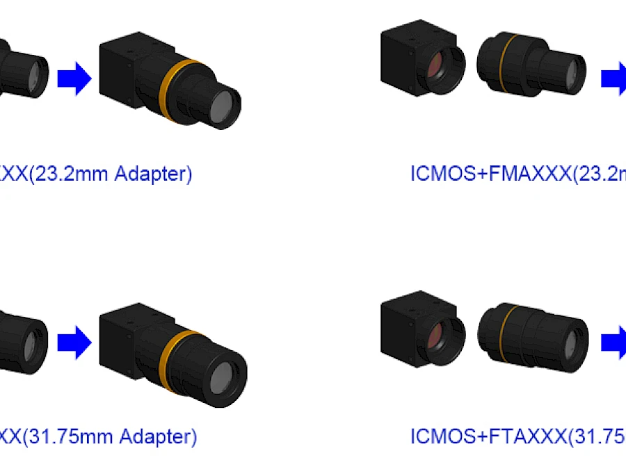 Extension of ICMOS with Microscope or Telescope Adapter