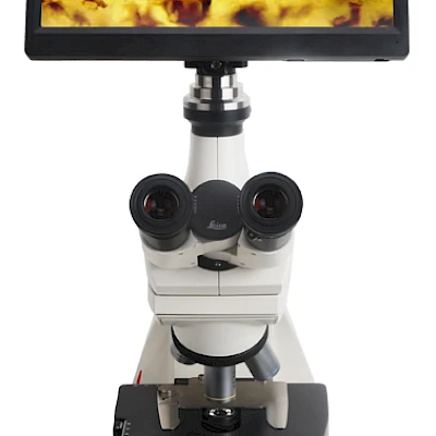 Front View of Leica Microscope+XCAMSeries Camera and TPHD1080PA