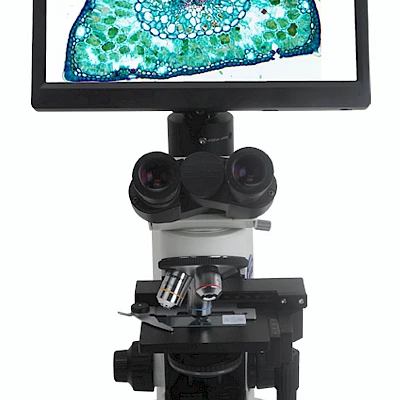 Front View of Olympus Microscope+XCAMSeries Camera and TPHD1080PA