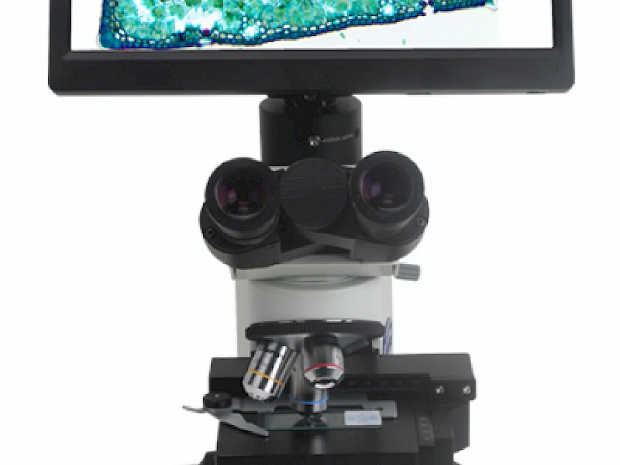 Front View of Olympus Microscope+XCAMSeries Camera and TPHD1080PA