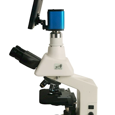 Side View of Nikon Microscope+XCAMSeries Camera and TPHD1080PA