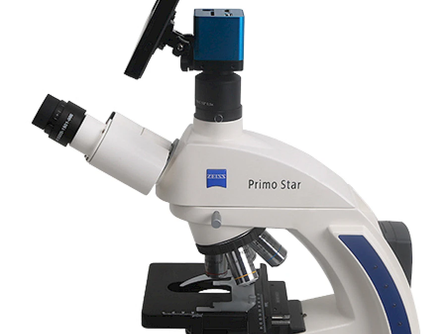 Side View of Zeiss Microscope+XCAMSeries Camera and TPHD1080PA