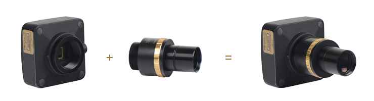 23.2mm Eyepiece to C-mount Adjustable Microscope Eyepiece Adapter