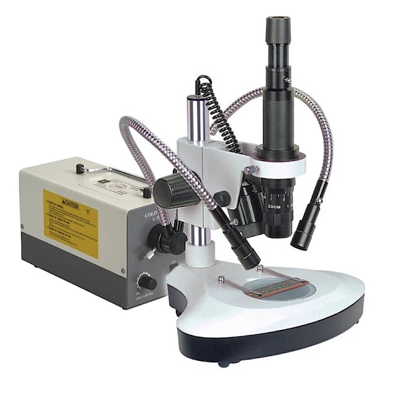 L-150A Double Optical Fiber Cold Light Source Microscope Auxiliary Illumination with 150W Halogen Lamp