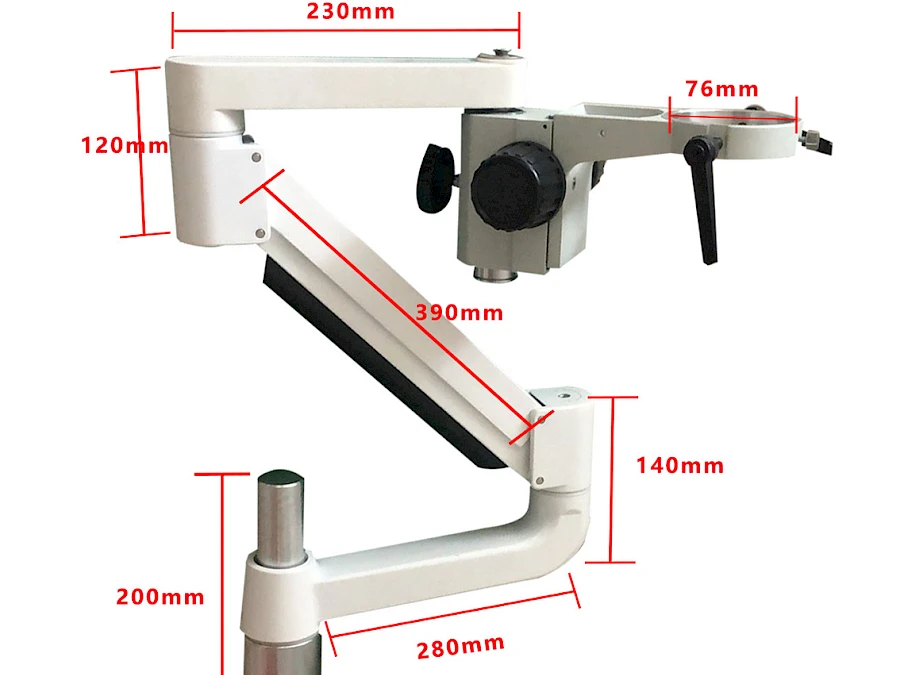 Dimension of Support Arm Mounting