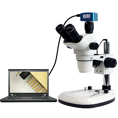 TZW6555 Stereo Microscope with its Connected USB Camera
