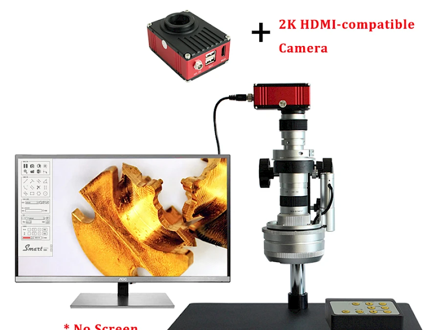 DTE-5 Auto 3D Stereo Microscope with its Connected 2K HDMI Camera
