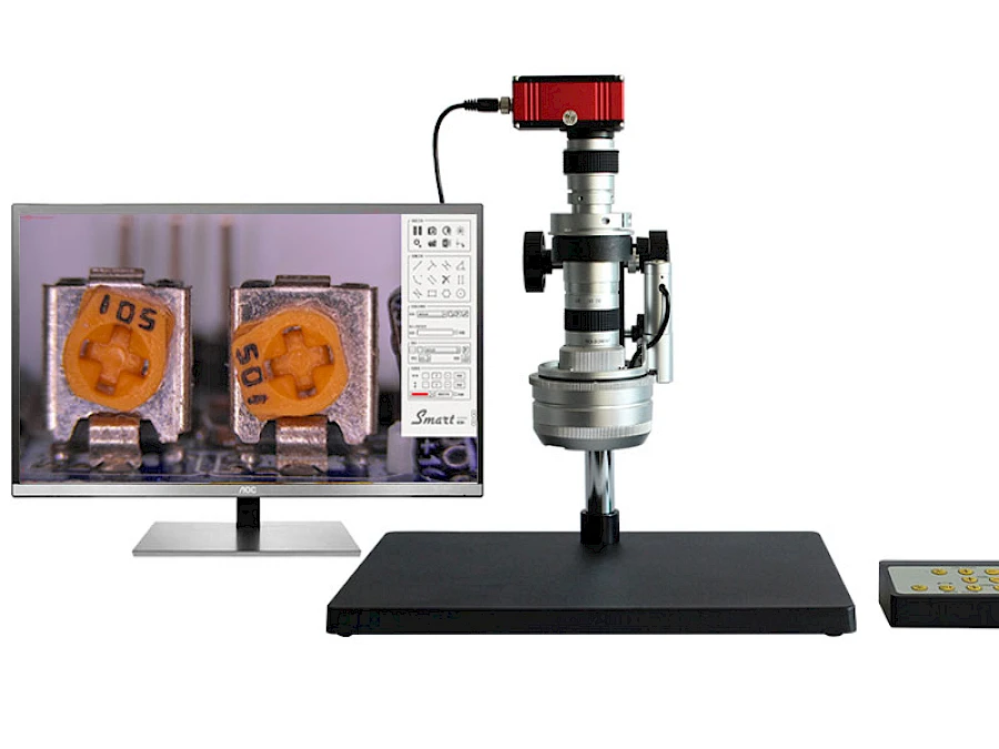 DTE-5 Auto 3D Stereo Microscope with its Connected 2K HDMI Camera