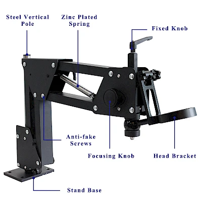 Structure of VGM-BR Gemological Microscope Stand