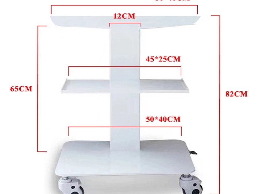 Size of VMS105CD Trolley Table