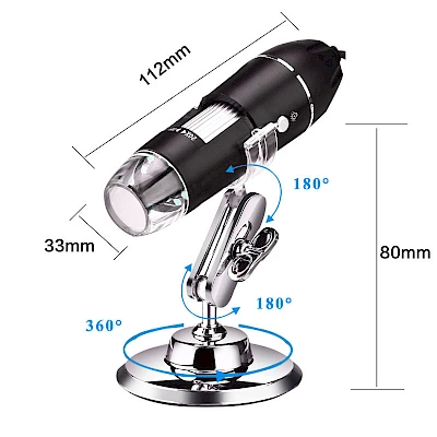 Size of D4D Digital Microscope