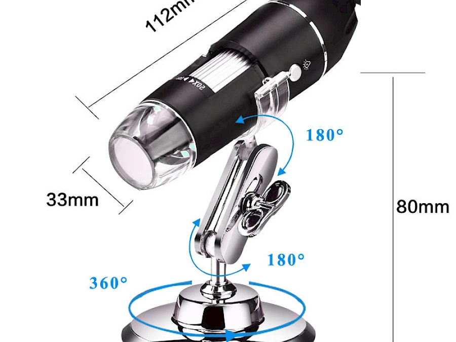 Size of D4D Digital Microscope