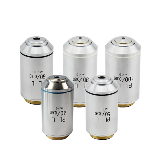 Infinity-corrected Plan Achromatic Metallurgical Microscope Objective Lens for 5X 10X 20X 40X 50X 60X 80X 100X