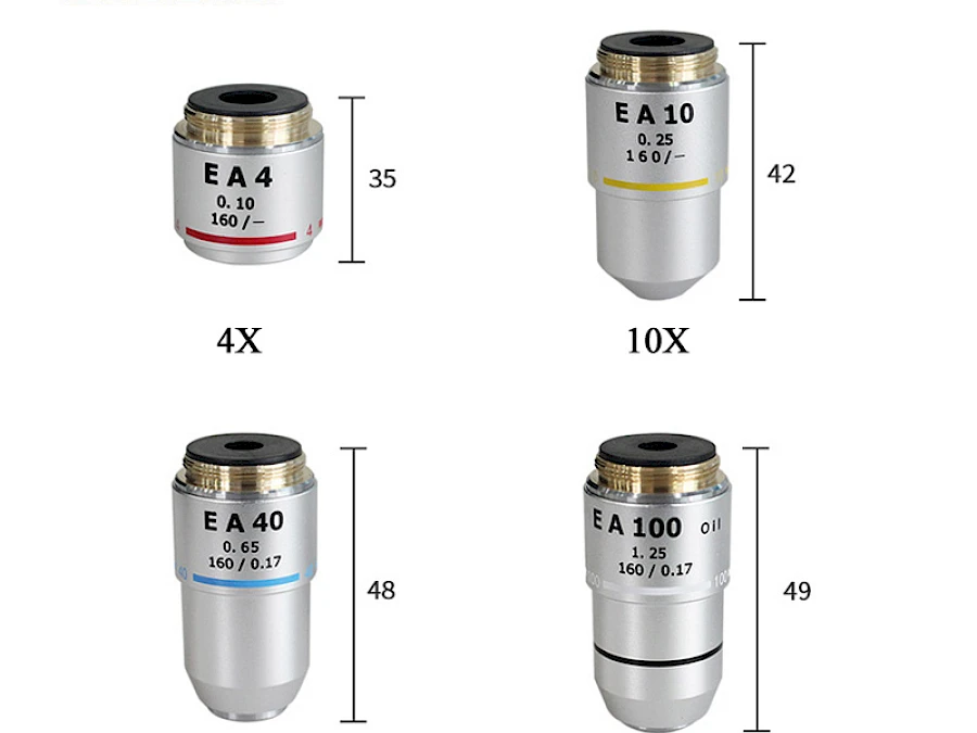 Different Length of 195mm Achromatic Biological Microscope Objective Lens