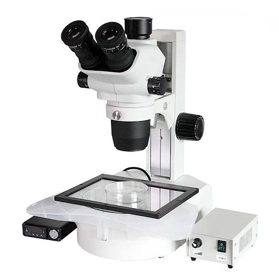 TW870AH Heating Stage Digital Dissecting Stereo Microscope Track Microscope Stand With Transmitted Light