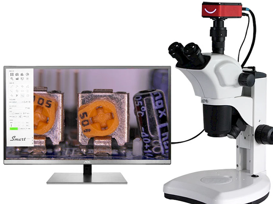 HD-4KR with its connected Microscope