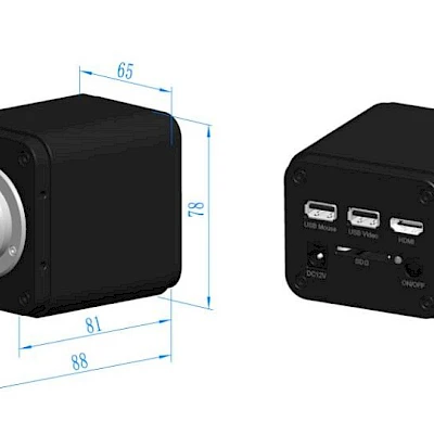Dimension of XCAMLITE4K Microscope Camera