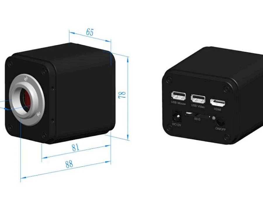 Dimension of XCAMLITE4K Microscope Camera