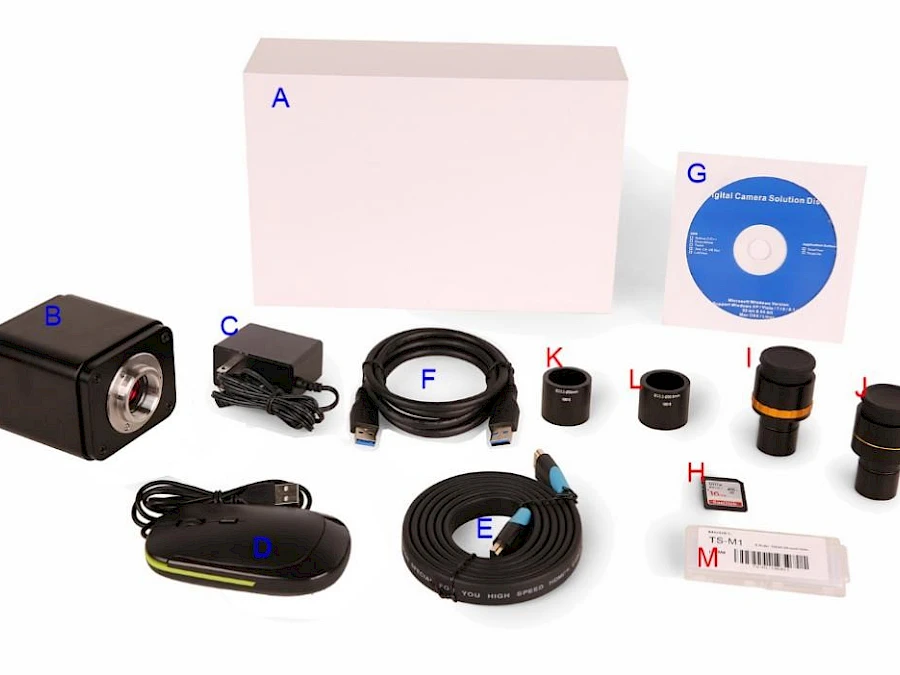Packing List of XCAMLITE4K Microscope Camera