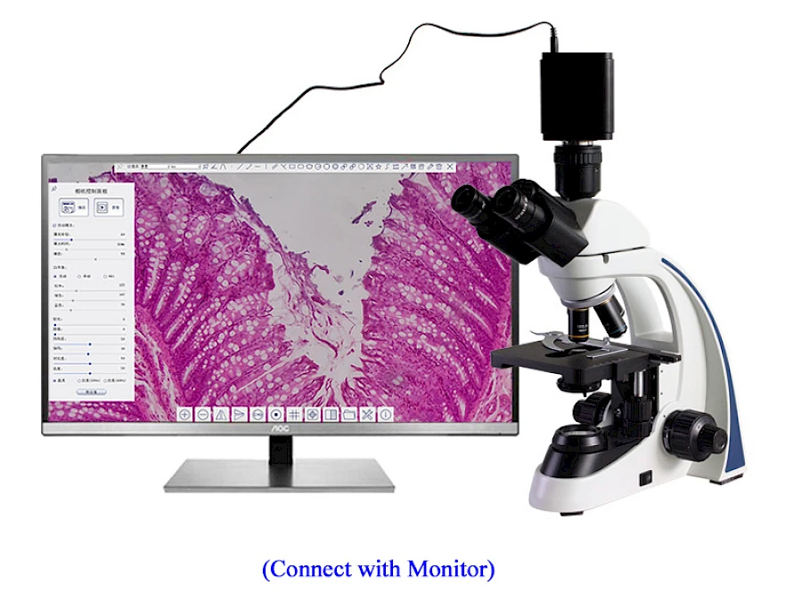 XCAMTOP4K with its connected Microscope