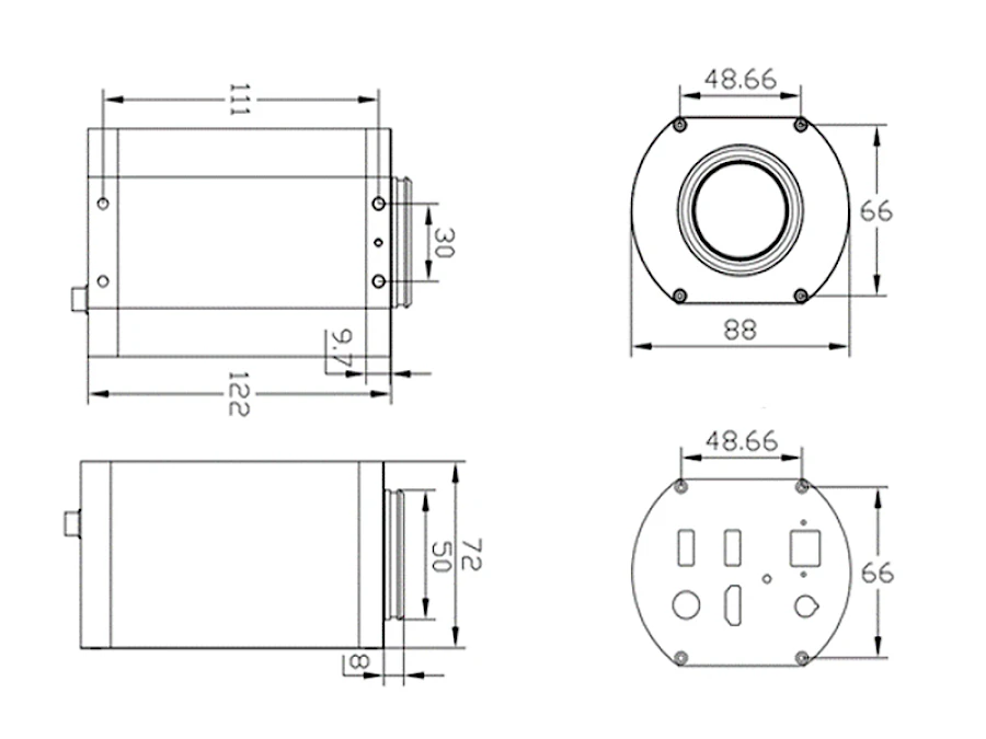 Dimension of HVS-18V