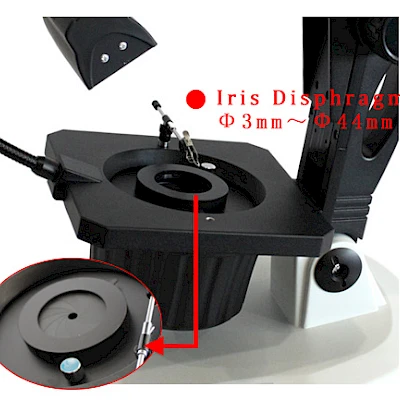 Iris Diaphragm of the VGM Gemological Microscope Base