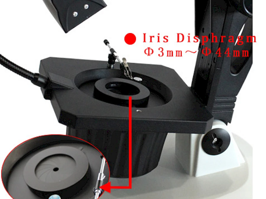 Iris Diaphragm of the VGM Gemological Microscope Base