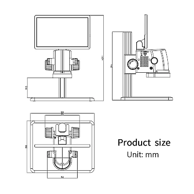 Size of HVS-200P3D