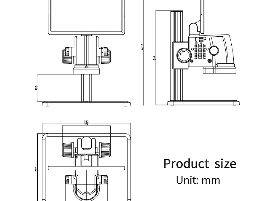 Size of HVS-200P3D