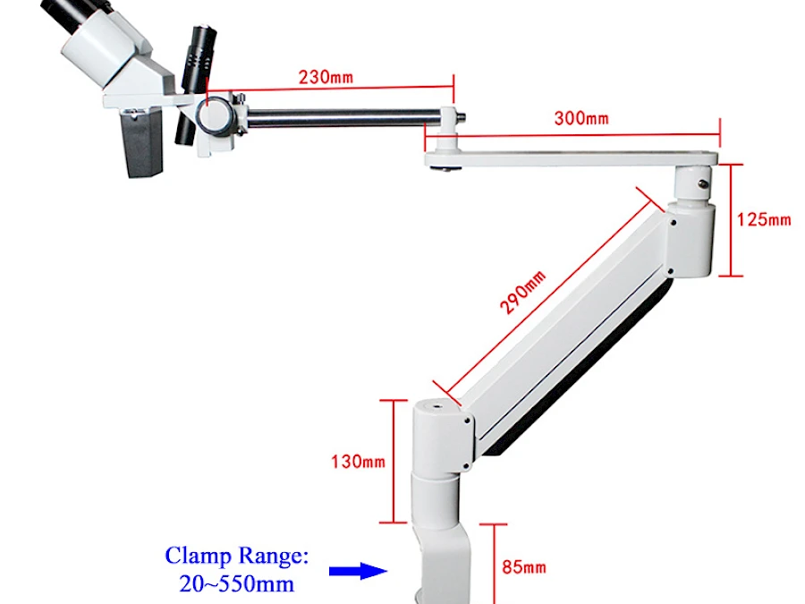 Dimension of Support Arm Mounting