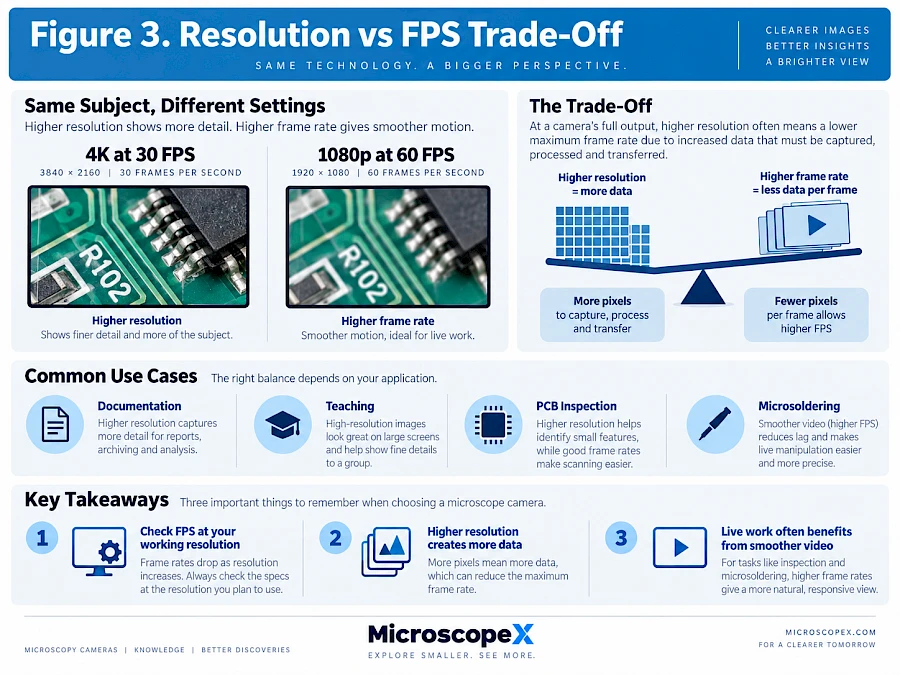 How to Choose a Microscope Camera: Sensor Size, Resolution, FPS and Interface Explained image 3